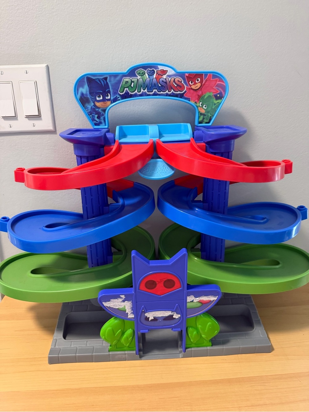 PJ Masks Multi Level Vehicle Ramp Track Playset Spiral Racing Toy No Vehicles